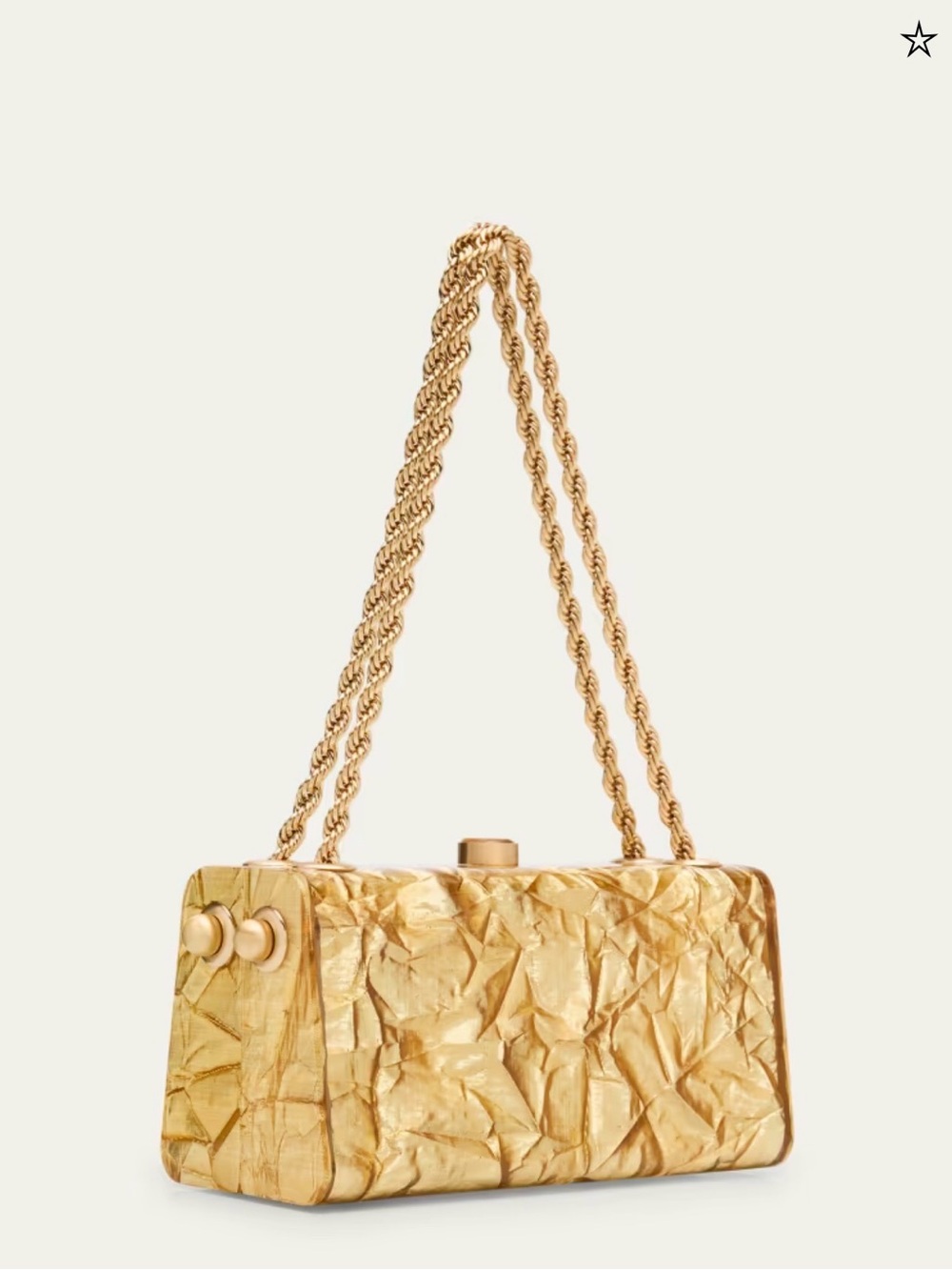 CULT GAIA
Hajar Crinkled Acrylic Chain Shoulder Bag $498